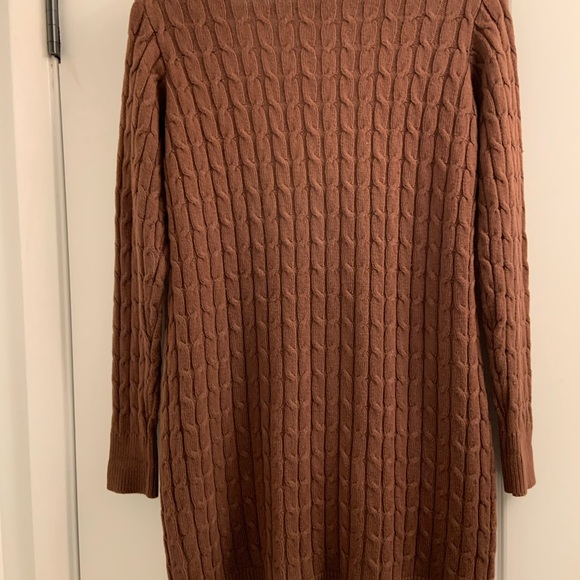 Knitted brown long cardigan - Cleo brand - Picture 7 of 7